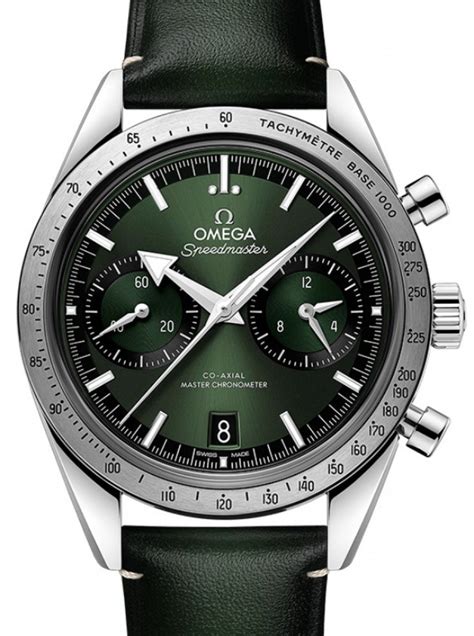 omega speedmaster 57 green dial|omega 57 specs.